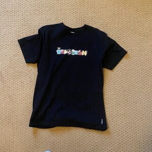 Icecream Black Tee with Colorful Graphic